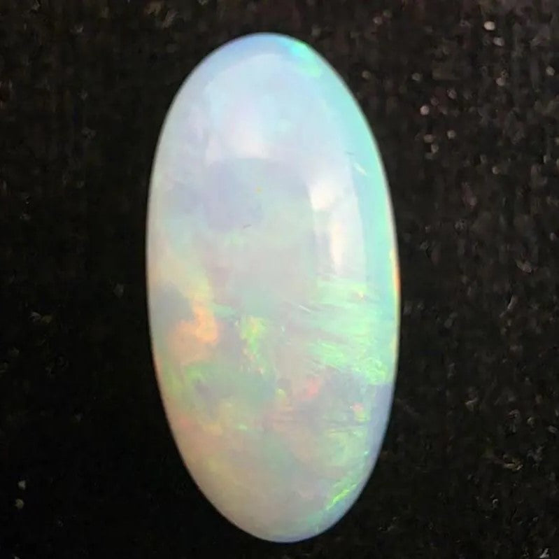 White Opal Ethiopian Welo, 9.8 ct oval polished, natural