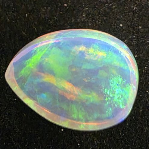 White Opal Ethiopian Welo, 6.1 ct pear polished, natural