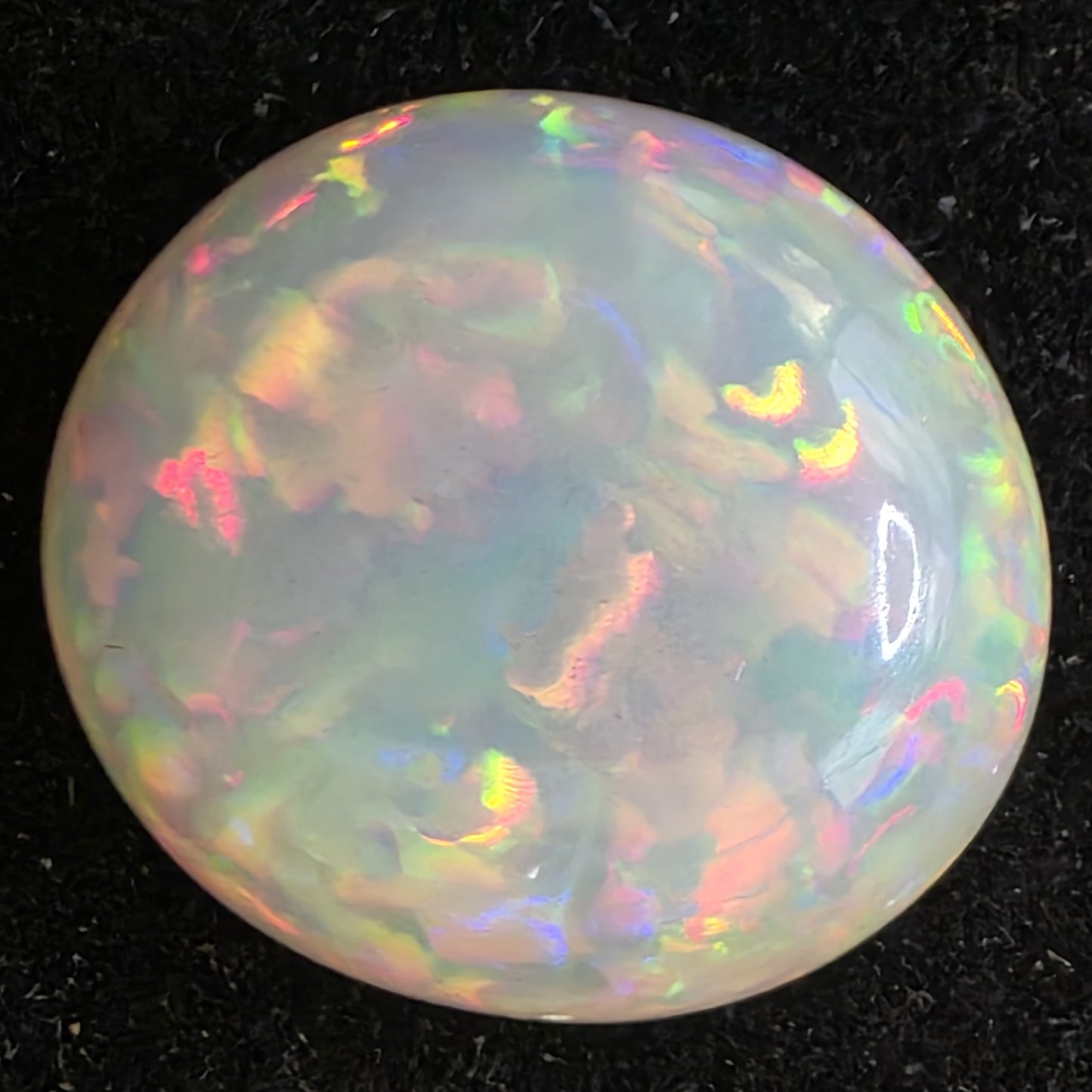 White Opal special Ethiopian Welo, 7.9 ct oval polished, natural