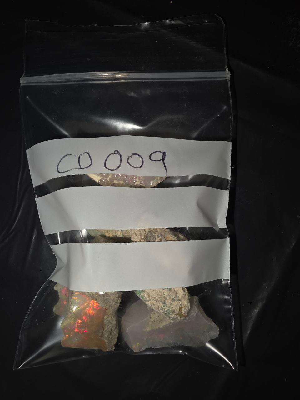 Micro-lot rough 7 stones Mixed Opal Ethiopian Welo, 88.5 ct rough, natural