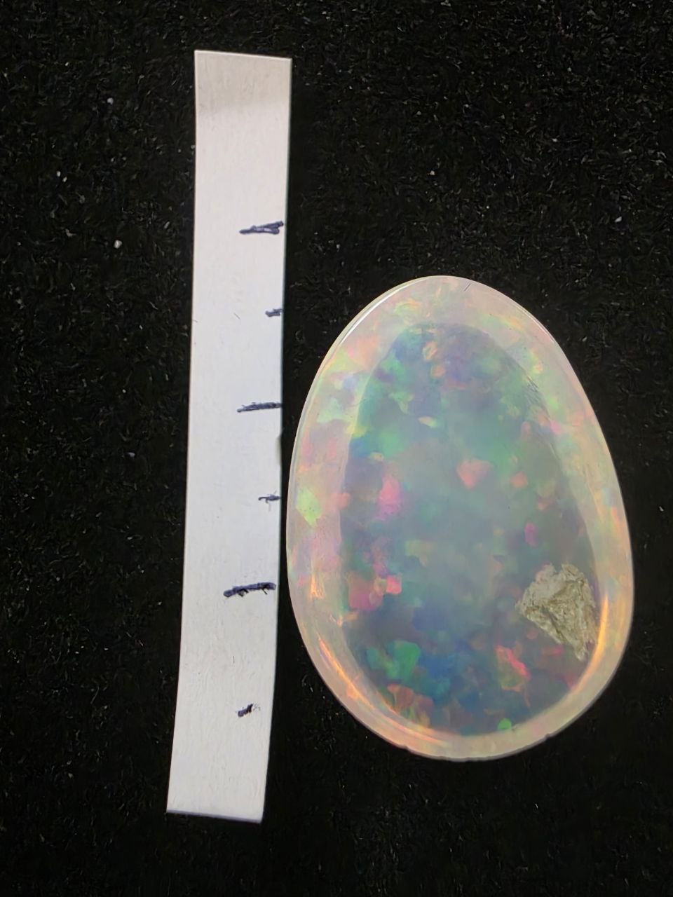 Crystal Opal special Ethiopian Welo, 15.4 ct pear polished, natural, intense Play-of-Colour