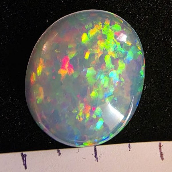 Crystal Opal special Ethiopian Welo, 8.9 ct freeform polished, natural, intense Play-of-Colour