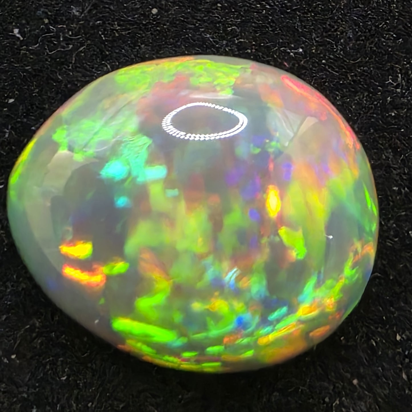 Honeycomb Black Opal special Ethiopian Welo, 5 ct pear polished, natural, intense Play-of-Colour