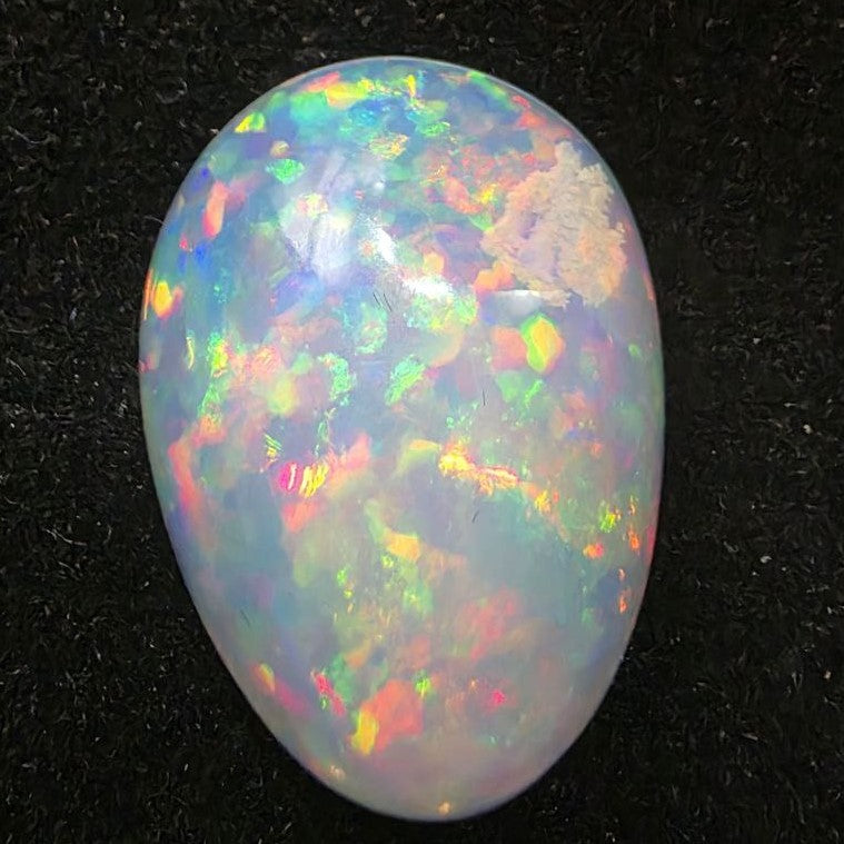 Crystal Opal special Ethiopian Welo, 15.4 ct pear polished, natural, intense Play-of-Colour