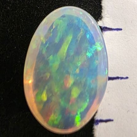 White Opal Ethiopian Welo, 5 ct oval polished, natural