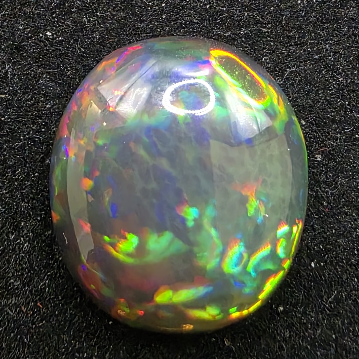 Black Opal special Ethiopian Welo, 5 ct oval polished, natural