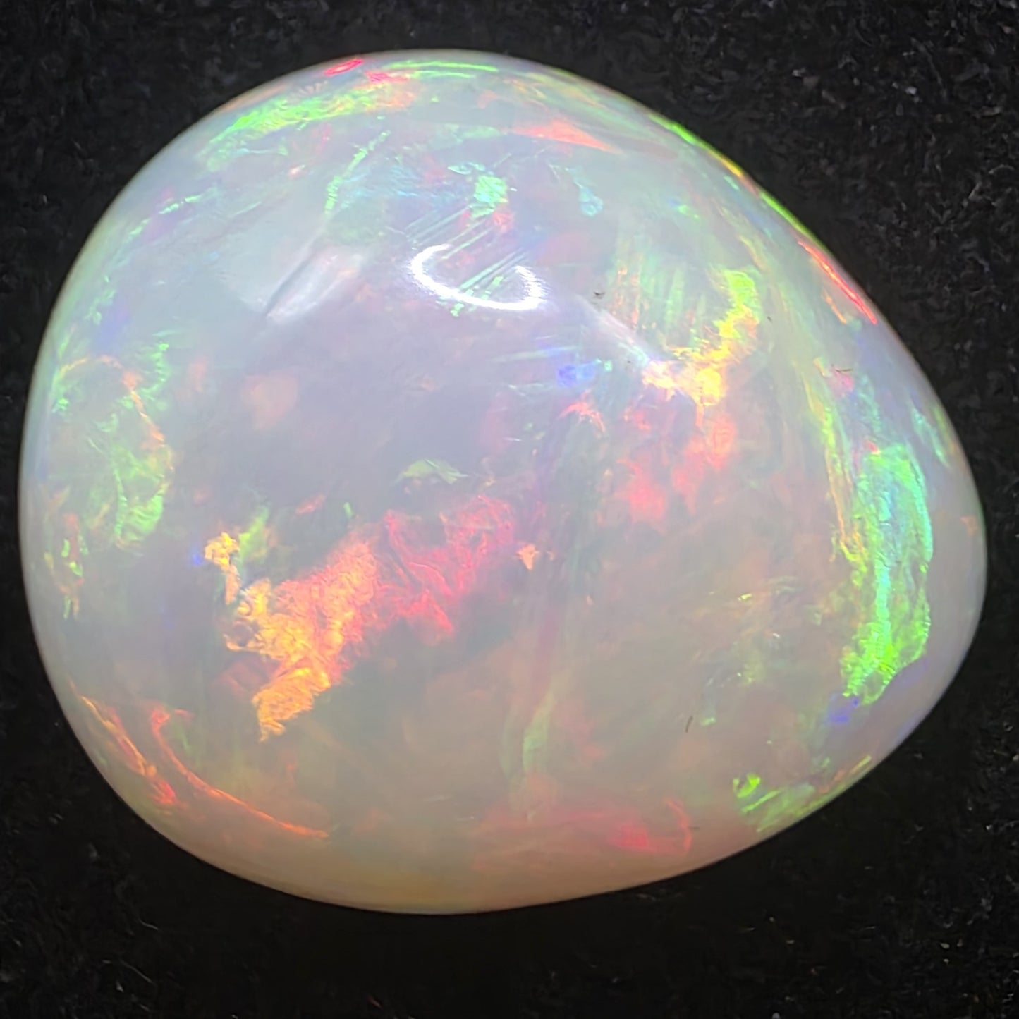 White Opal special Ethiopian Welo, 42.5 ct pear polished, natural