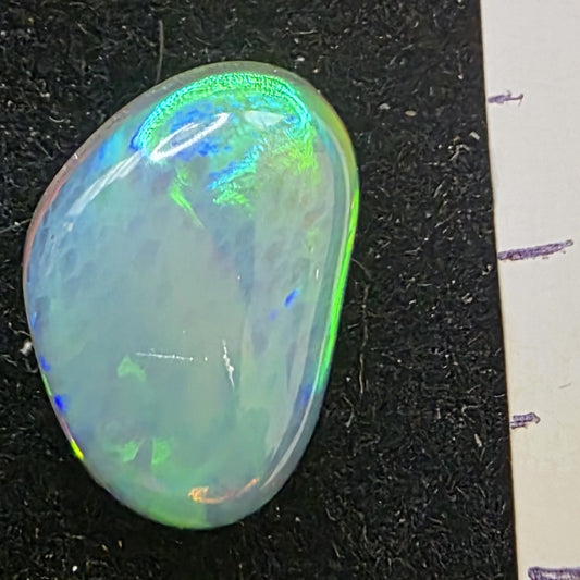 Black Opal special Ethiopian Welo, 4.25 ct freeform polished, natural, intense Play-of-Colour