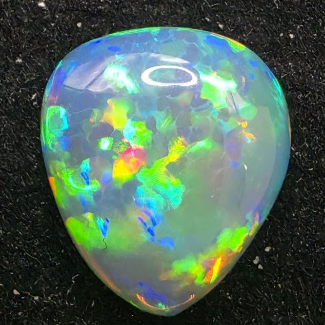 White Opal Ethiopian Welo, 3.1 ct pear polished, natural