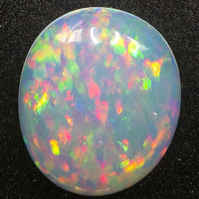 Crystal Opal special Ethiopian Welo, 8.9 ct freeform polished, natural, intense Play-of-Colour