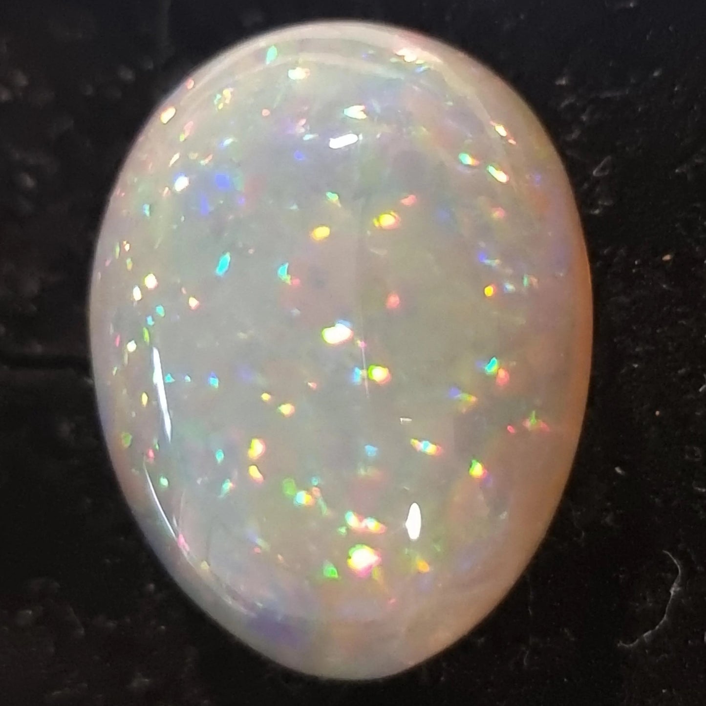 White Opal Ethiopian Welo, 17.3 ct pear polished, natural