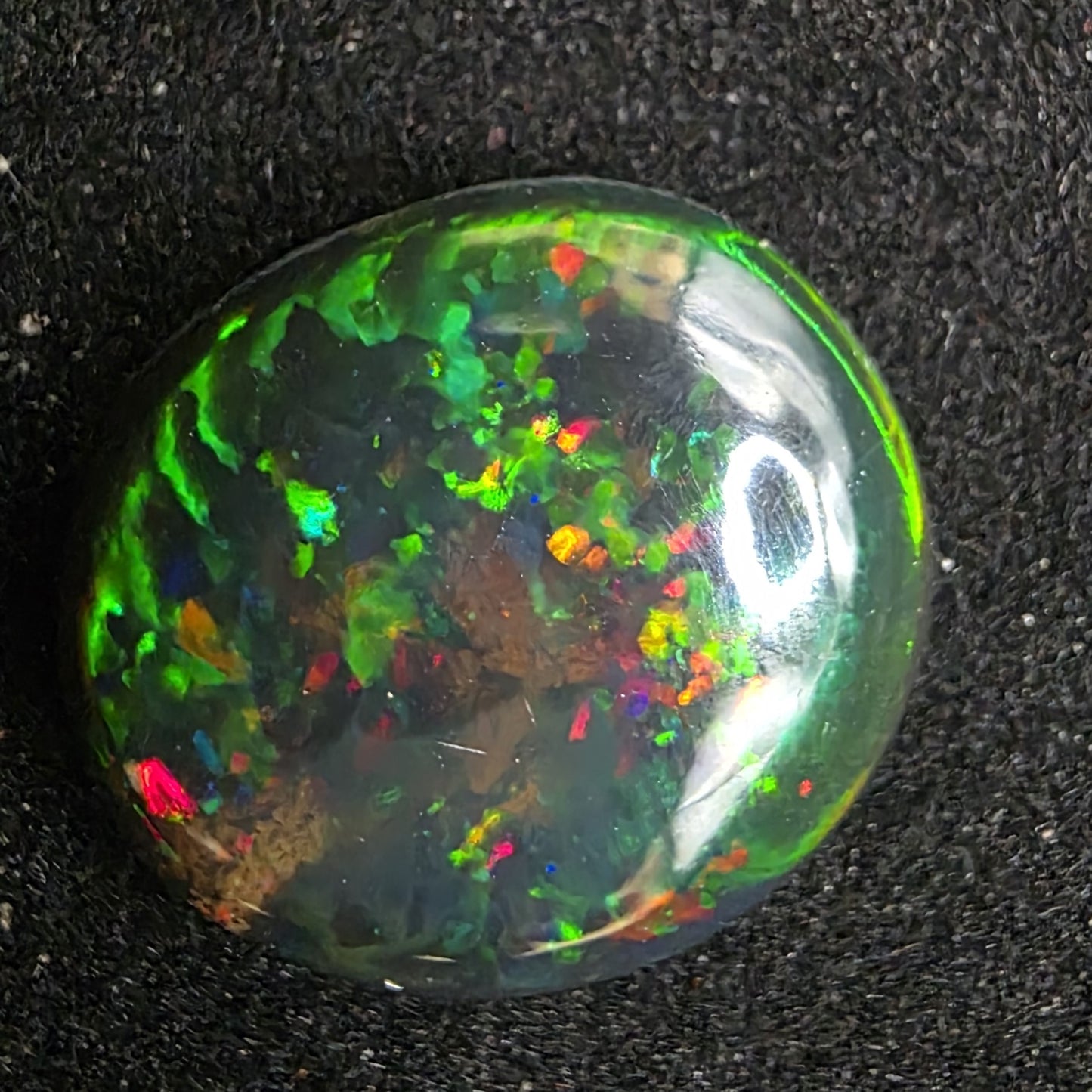 Black Opal special Ethiopian Welo, 7.5 ct pear polished, natural