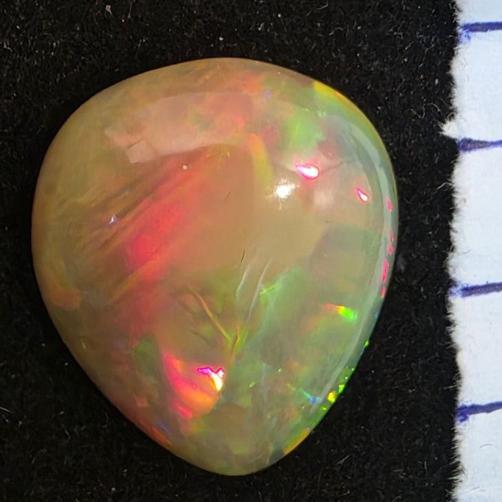 Black Opal special Ethiopian Welo, 12.25 ct pear polished, natural