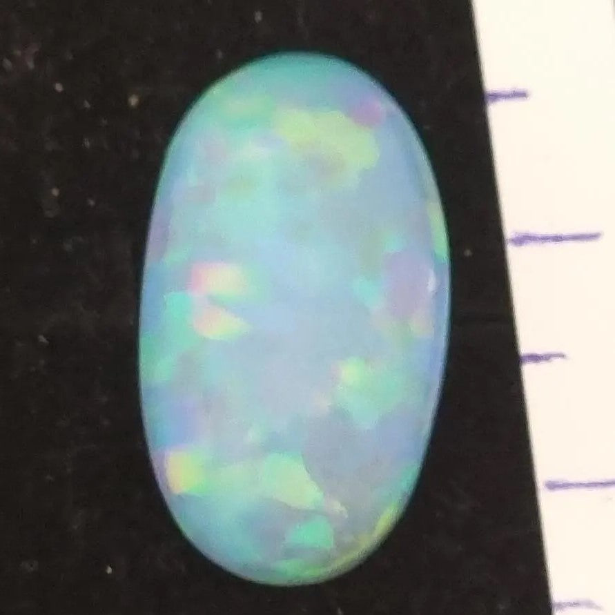 White Opal Ethiopian Welo, 5.5 ct oval polished, natural