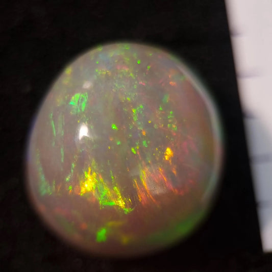 Artsy Black Opal special Ethiopian Welo, 34.2 ct freeform polished, natural