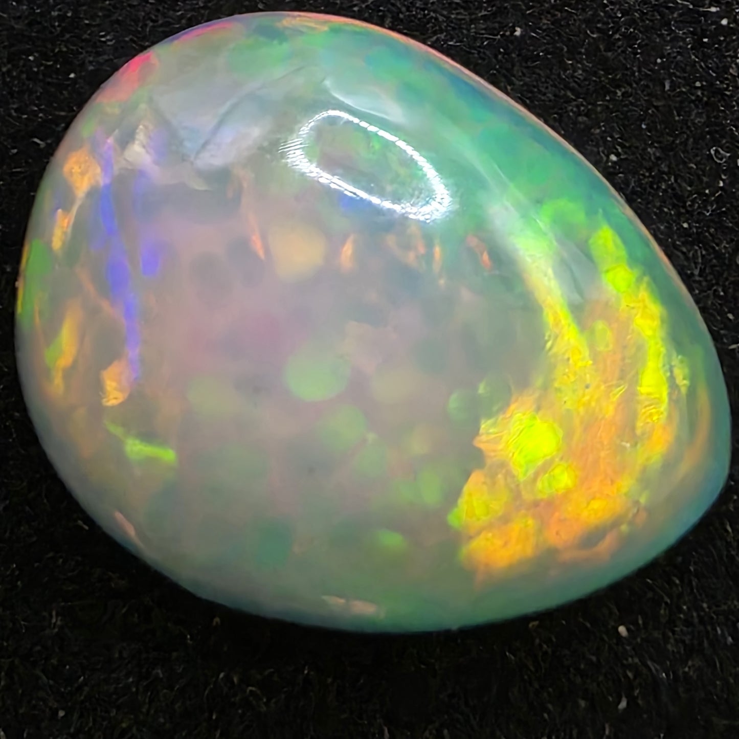 Honeycomb Crystal Opal special Ethiopian Welo, 6.35 ct pear polished, natural