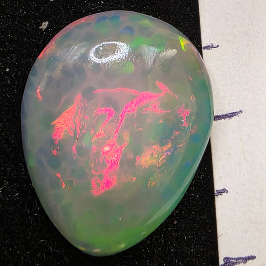 Honeycomb Crystal Opal special Ethiopian Welo, 6.35 ct pear polished, natural