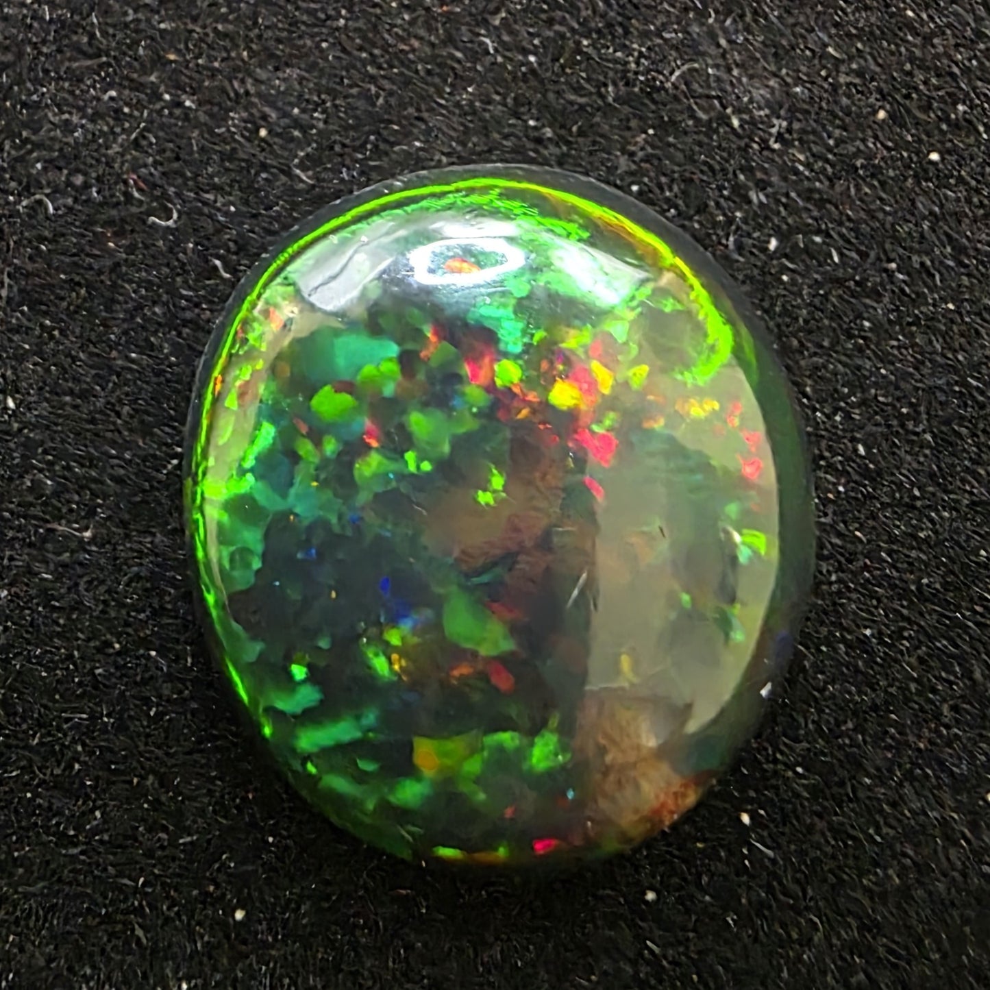 Black Opal special Ethiopian Welo, 7.5 ct pear polished, natural