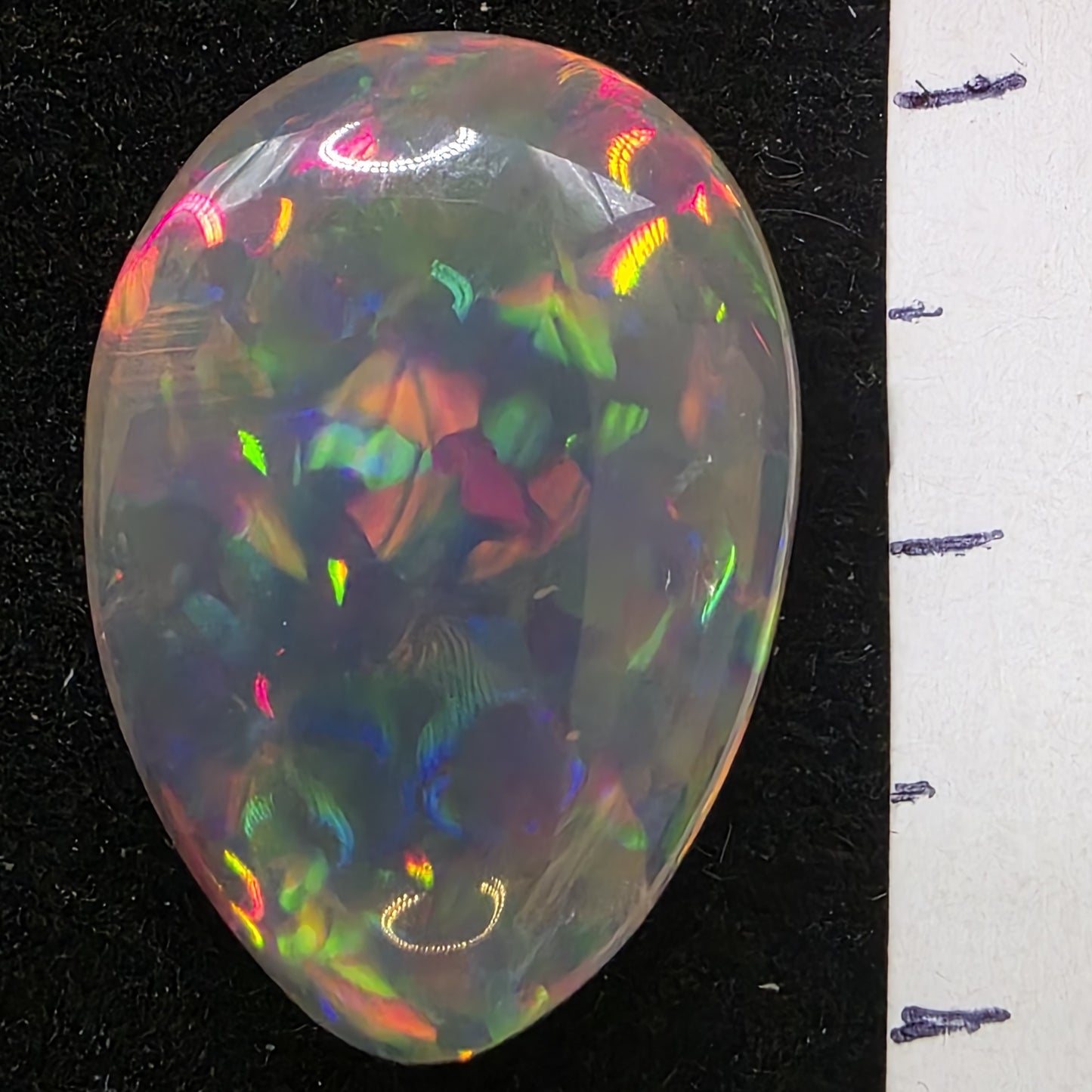 Black Opal special Ethiopian Welo, 10 ct pear polished, natural