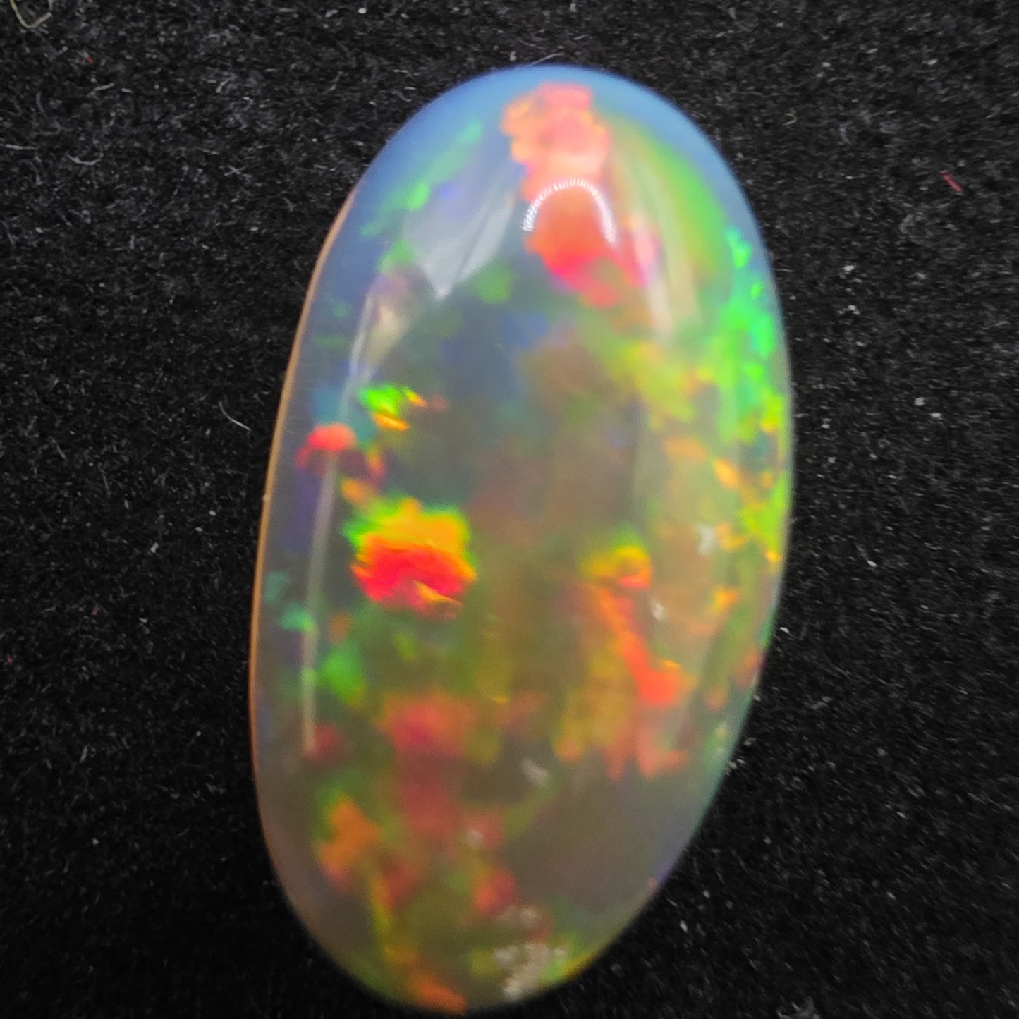 Black Opal Ethiopian Welo, 6.3 ct oval polished, natural