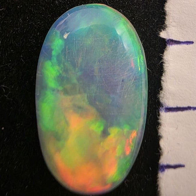 Crystal Opal Ethiopian Welo, 6.8 ct oval polished, natural