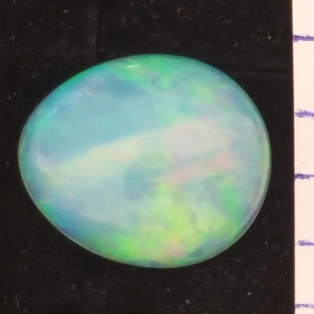 White Opal Ethiopian Welo, 7 ct pear polished, natural