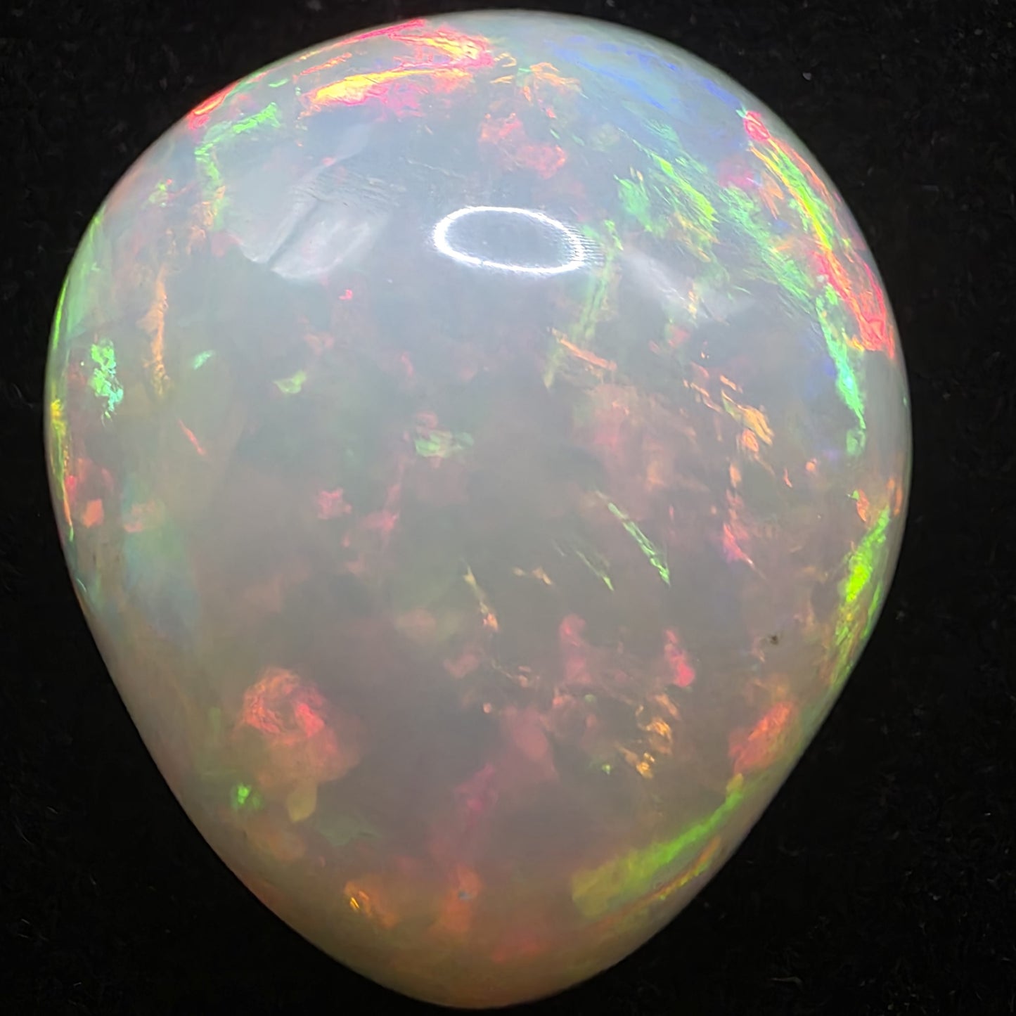 White Opal special Ethiopian Welo, 42.5 ct pear polished, natural