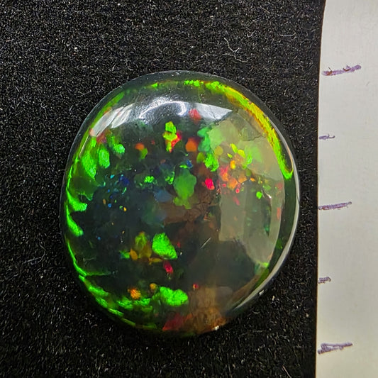 Black Opal special Ethiopian Welo, 7.5 ct pear polished, natural