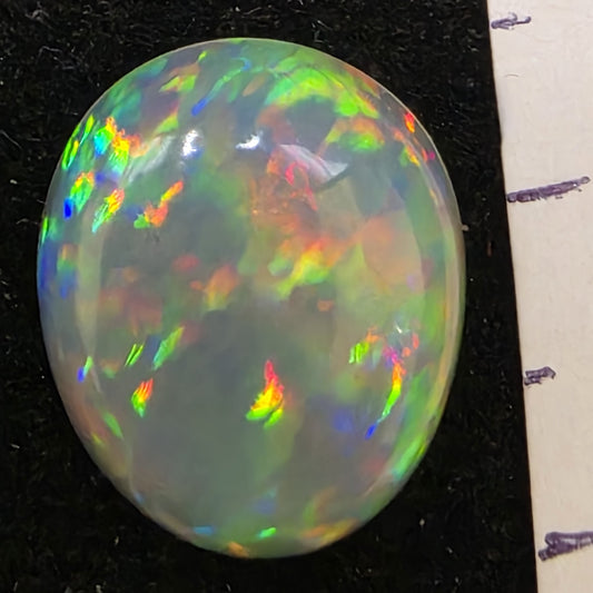 Black Opal special Ethiopian Welo, 3.6 ct oval polished, natural, intense Play-of-Colour