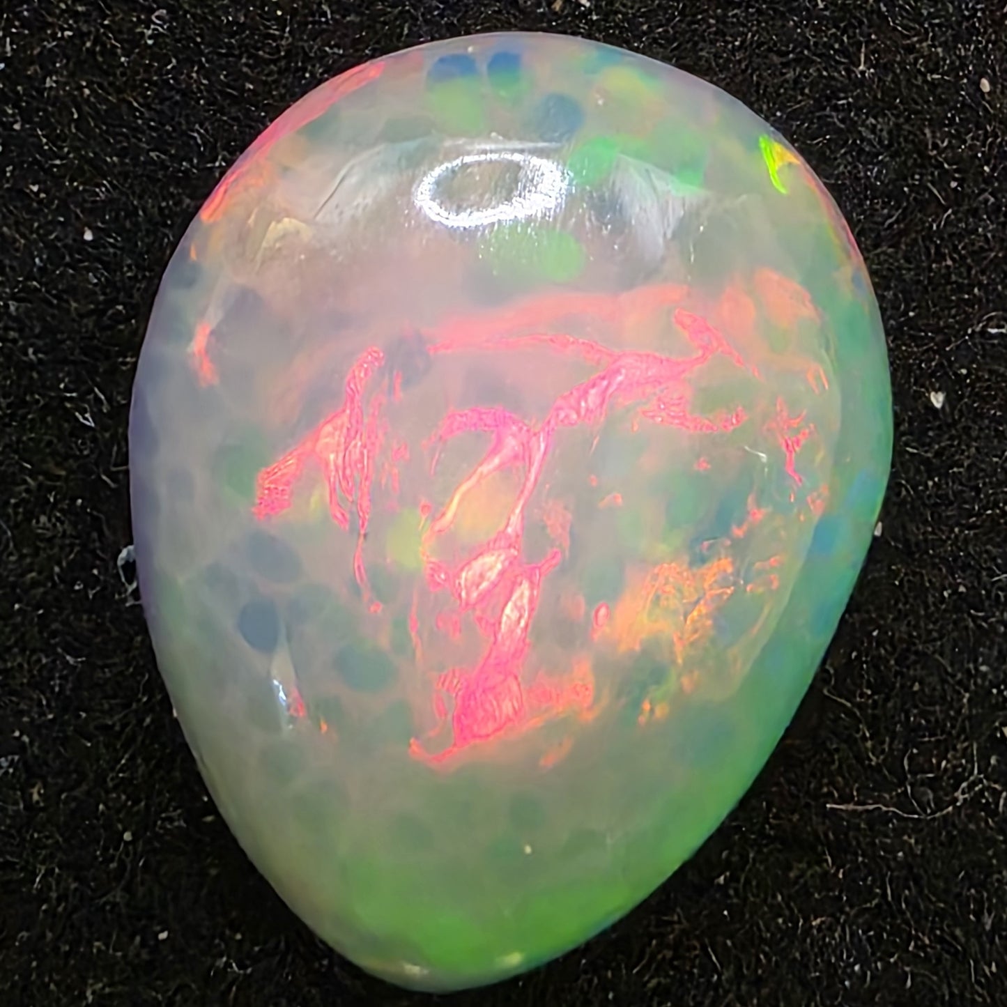 Honeycomb Crystal Opal special Ethiopian Welo, 6.35 ct pear polished, natural
