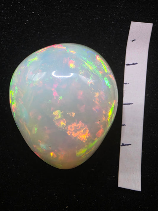 White Opal special Ethiopian Welo, 42.5 ct pear polished, natural