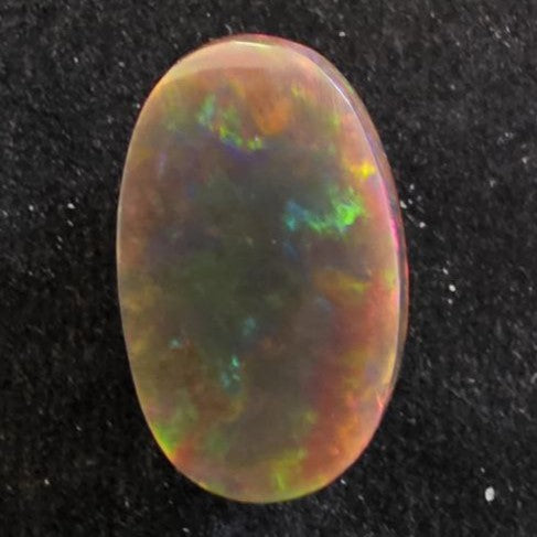 Perfect! Black Opal outstanding Ethiopian Welo, 19.45 ct oval polished, natural, intense Play-of-Colour