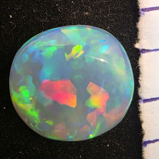 White Opal Ethiopian Welo, 7.15 ct freeform polished, natural