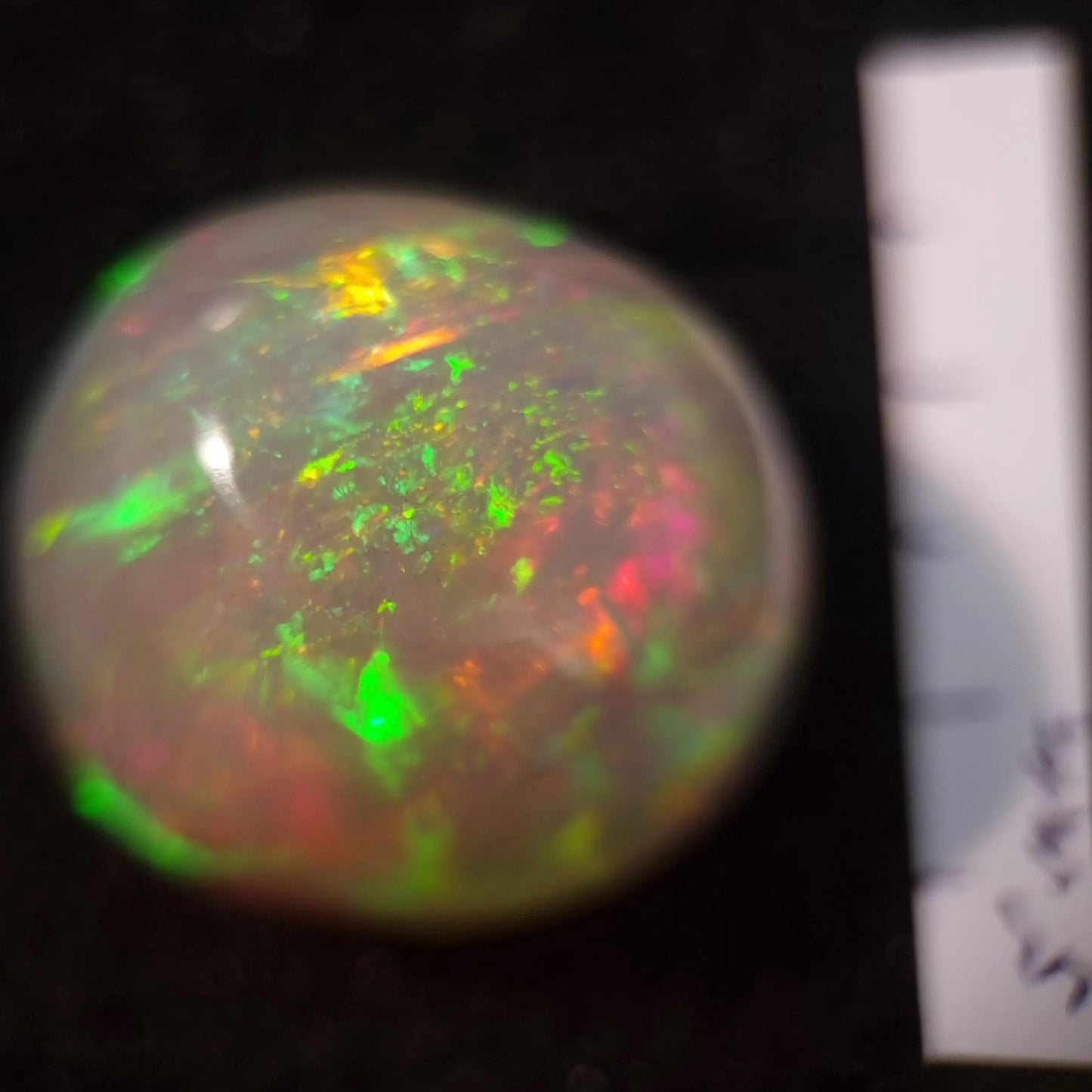 Artsy Black Opal special Ethiopian Welo, 34.2 ct freeform polished, natural