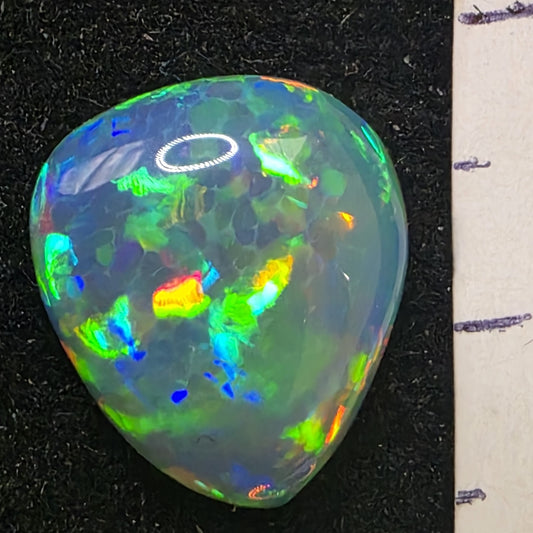 White Opal Ethiopian Welo, 3.1 ct pear polished, natural