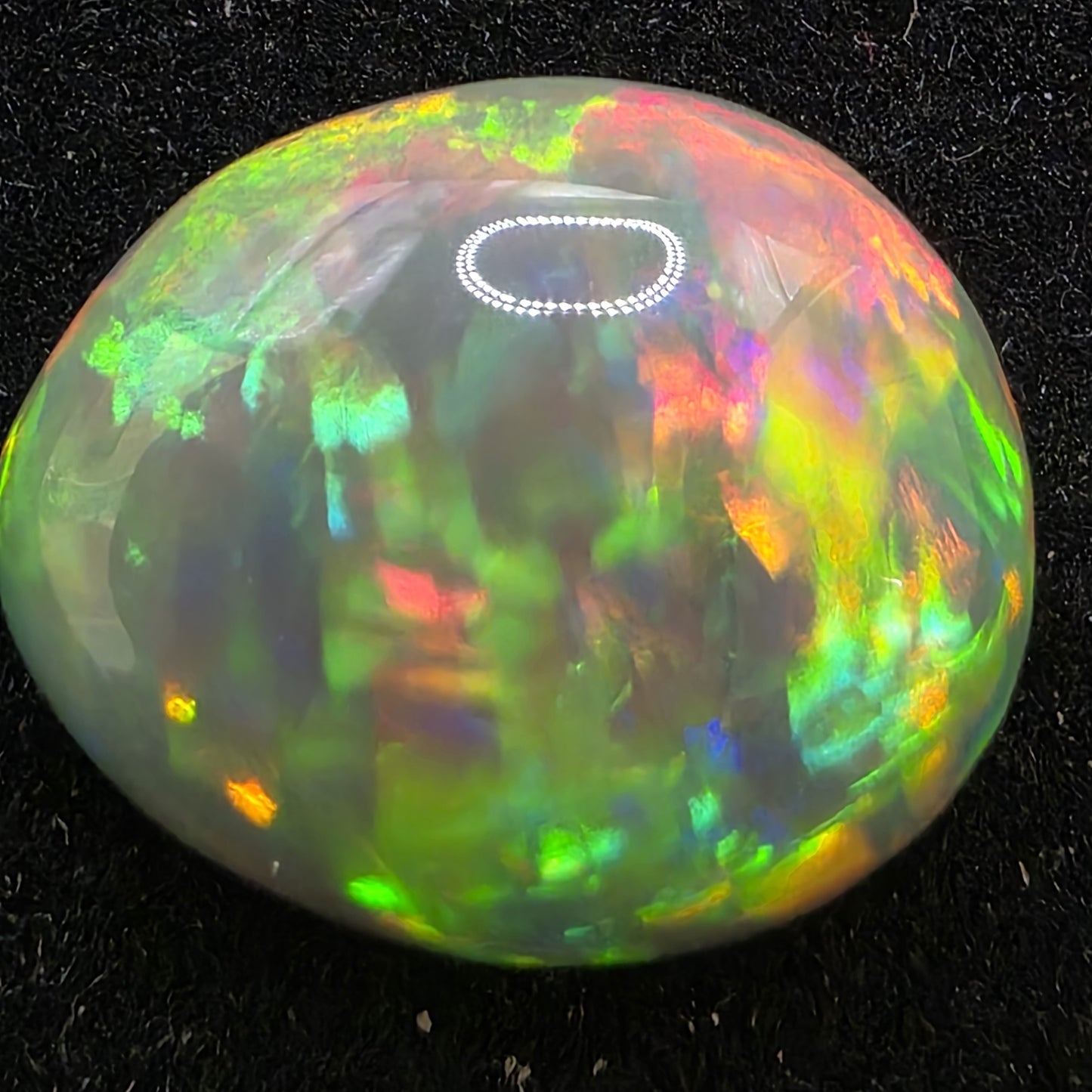 Honeycomb Black Opal special Ethiopian Welo, 5 ct pear polished, natural, intense Play-of-Colour