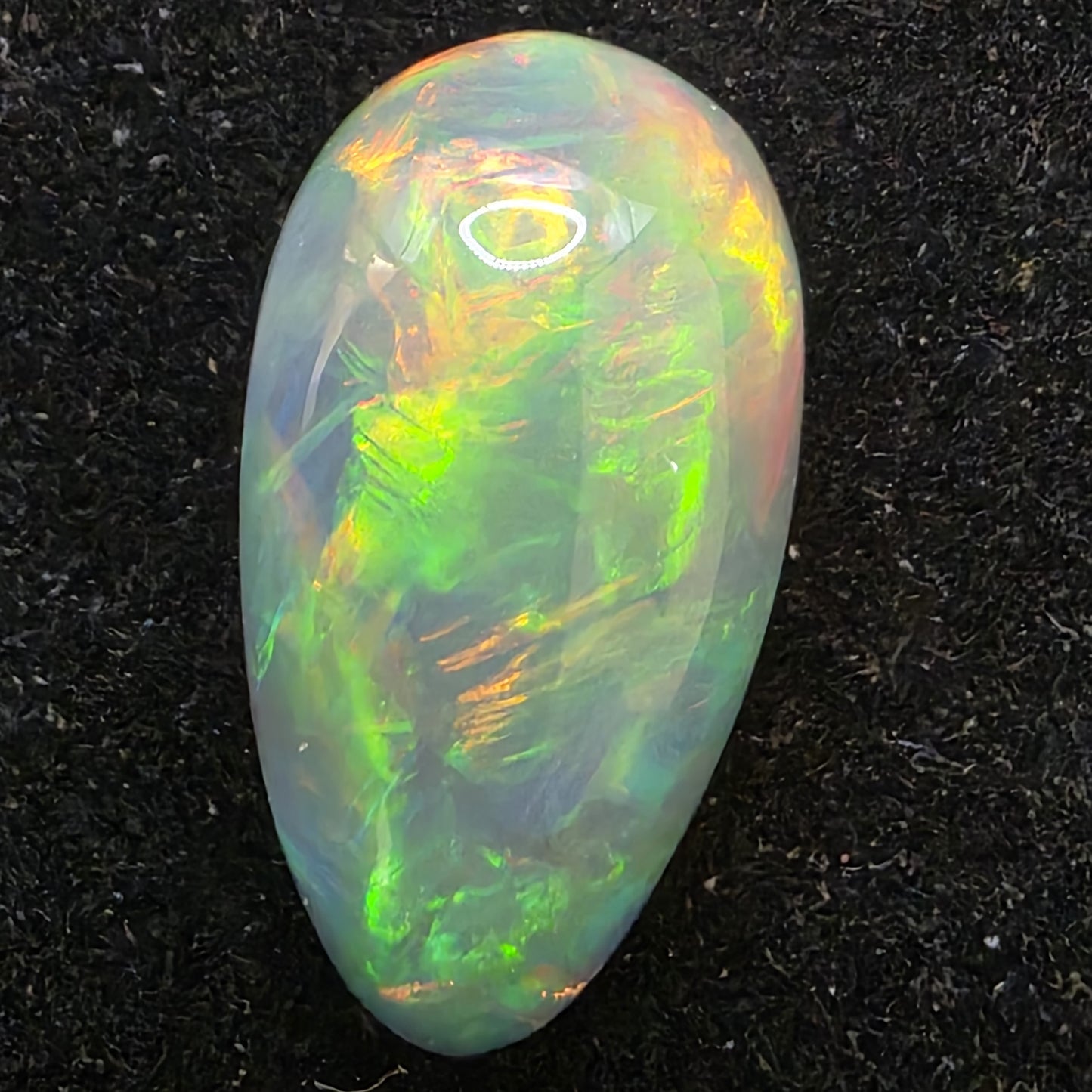 Black Opal special Ethiopian Welo, 8.5 ct pear polished, natural