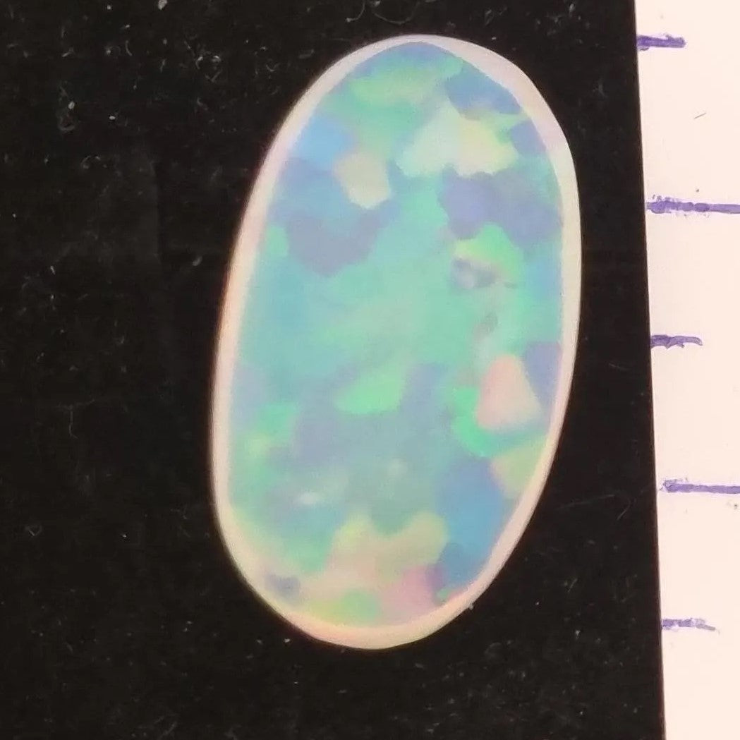 White Opal Ethiopian Welo, 5.5 ct oval polished, natural