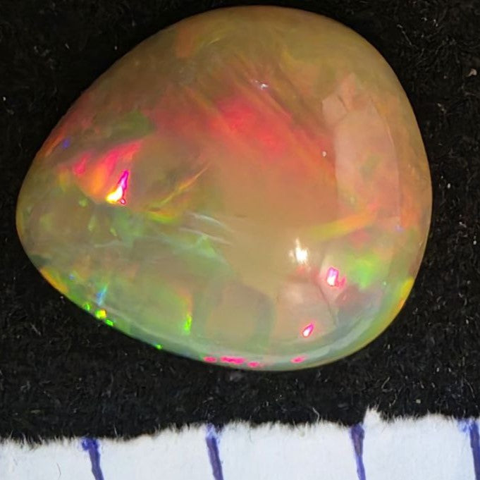 Black Opal special Ethiopian Welo, 12.25 ct pear polished, natural