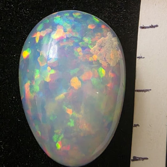 Crystal Opal special Ethiopian Welo, 15.4 ct pear polished, natural, intense Play-of-Colour