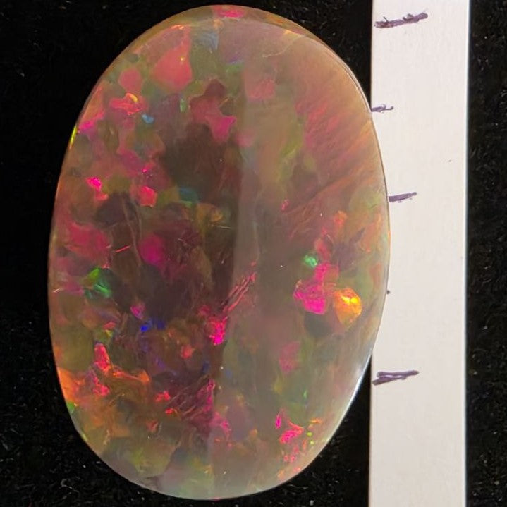 Perfect! Black Opal outstanding Ethiopian Welo, 16.65 ct oval polished, natural, intense Play-of-Colour