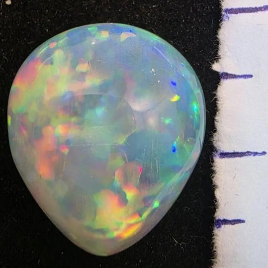 Crystal Opal Ethiopian Welo, 14.45 ct pear polished, natural
