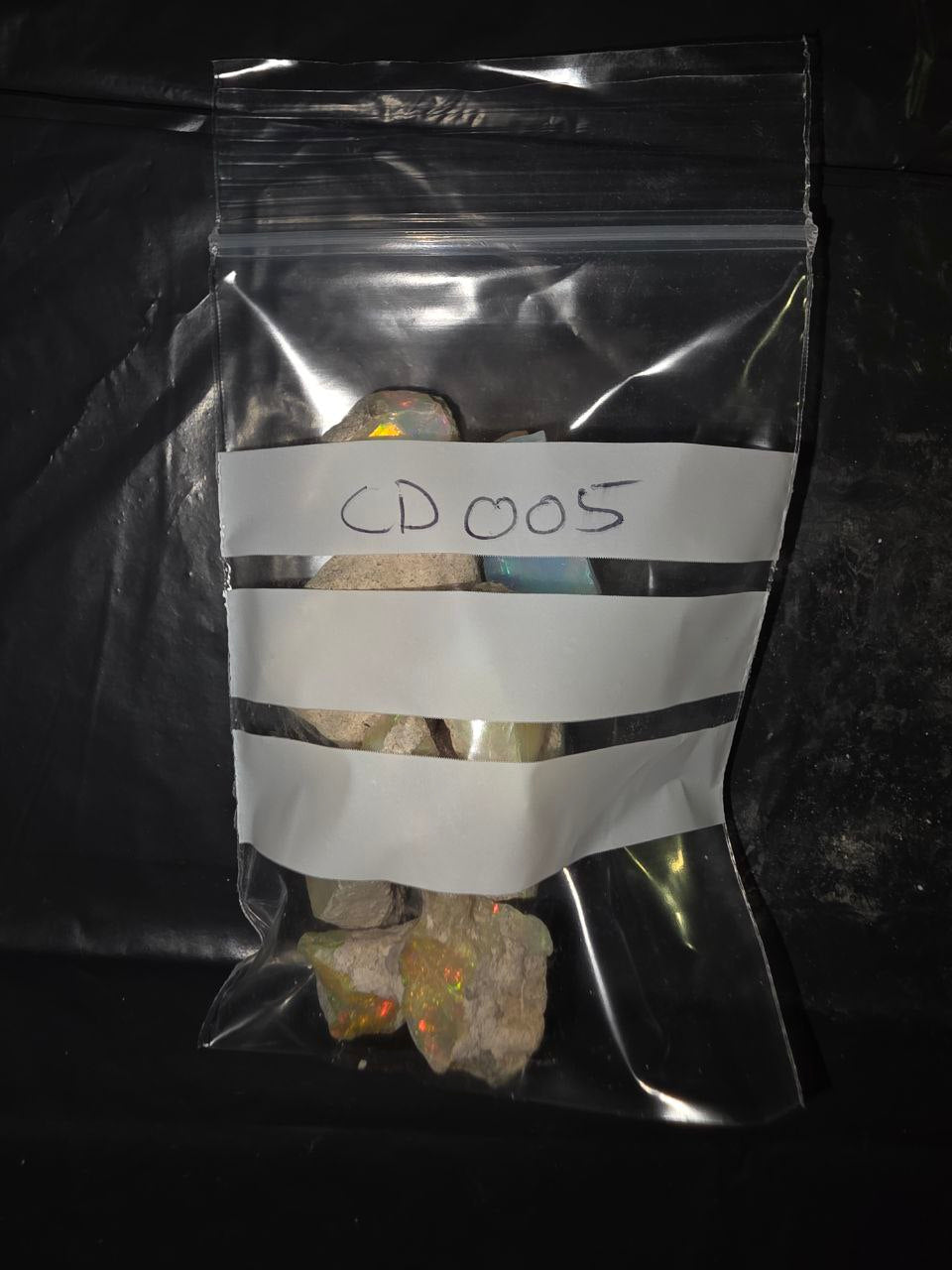 Micro-lot rough, 6 stones Mixed Opal Ethiopian Welo, 79 ct rough, natural