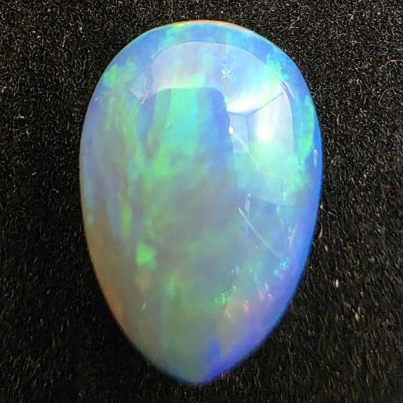 White Opal Ethiopian Welo, 6.1 ct pear polished, natural