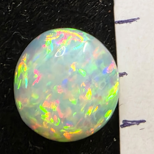 Black Opal special Ethiopian Welo, 2.1 ct round polished, natural, intense Play-of-Colour