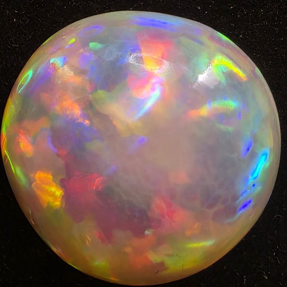 Black Opal special Ethiopian Welo, 19 ct freeform polished, natural