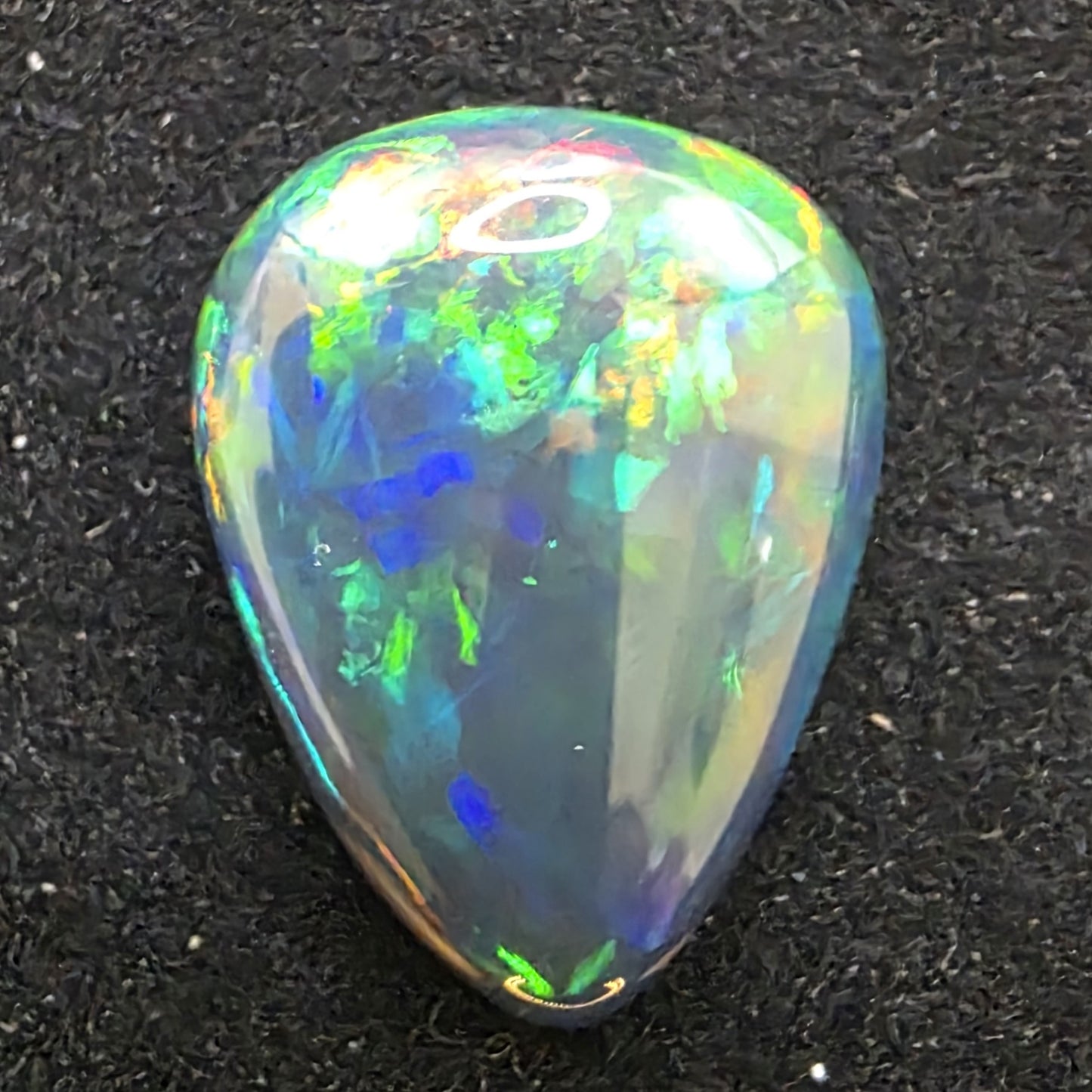 Black Opal special Ethiopian Welo, 8 ct pear polished, natural