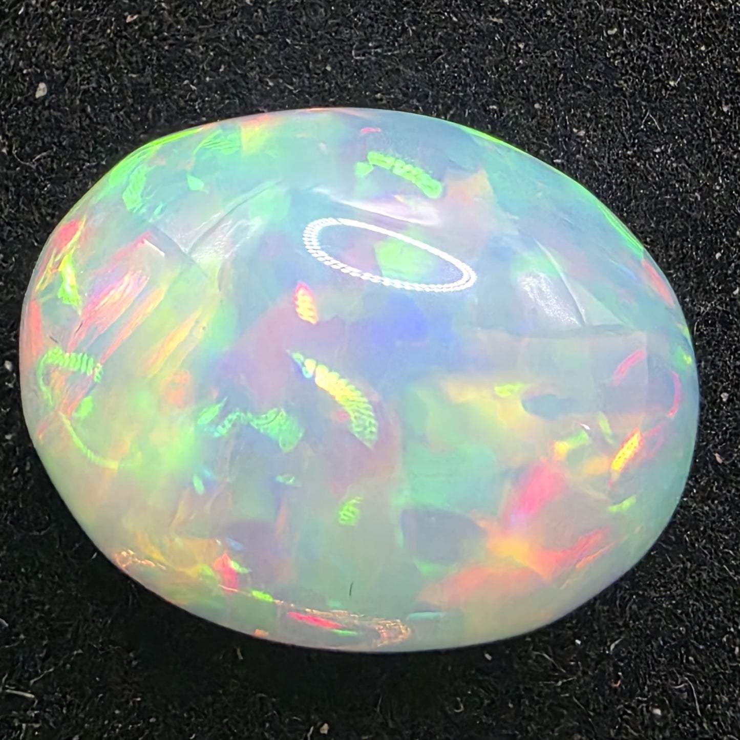 White Opal Ethiopian Welo, 8.5 ct oval polished, natural