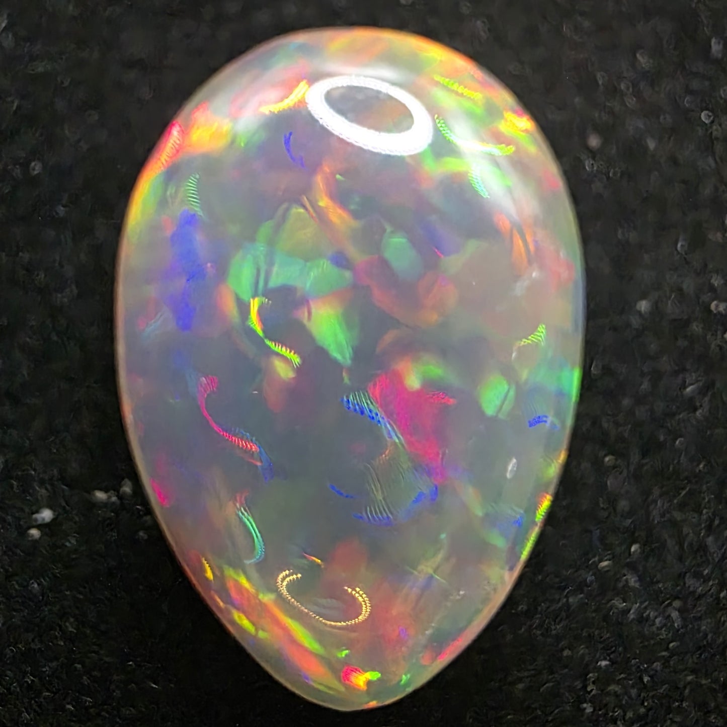 Black Opal special Ethiopian Welo, 10 ct pear polished, natural