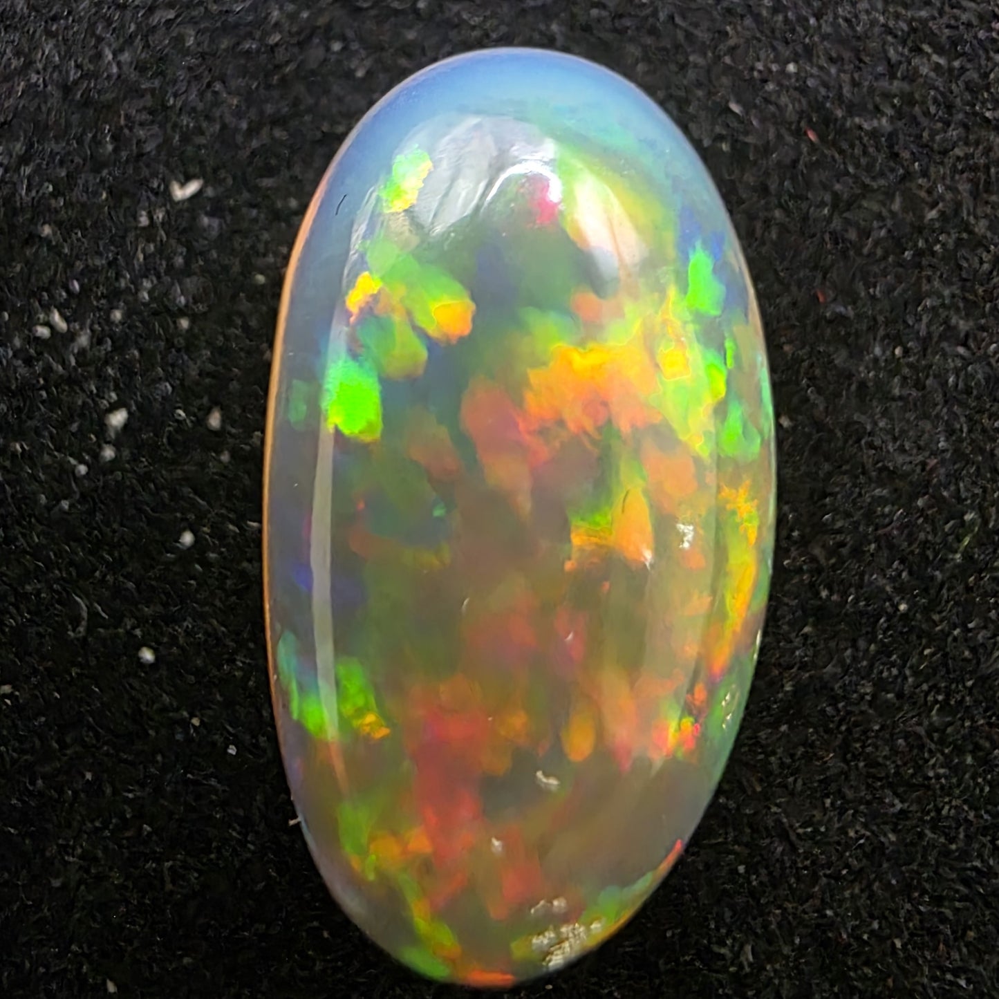 Black Opal Ethiopian Welo, 6.3 ct oval polished, natural